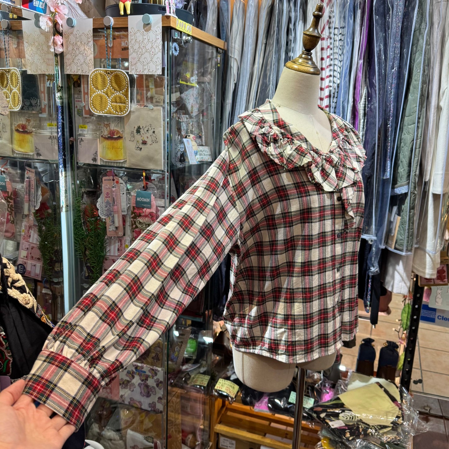 Sale- Mizuiro Ind Red Checked Shirt, made in Japan