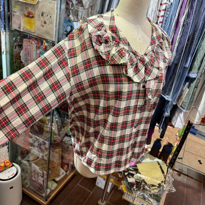 Sale- Mizuiro Ind Red Checked Shirt, made in Japan