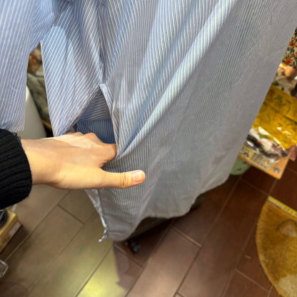Sale- (g) Blue Striped Frill Collar Dress, made in Japan