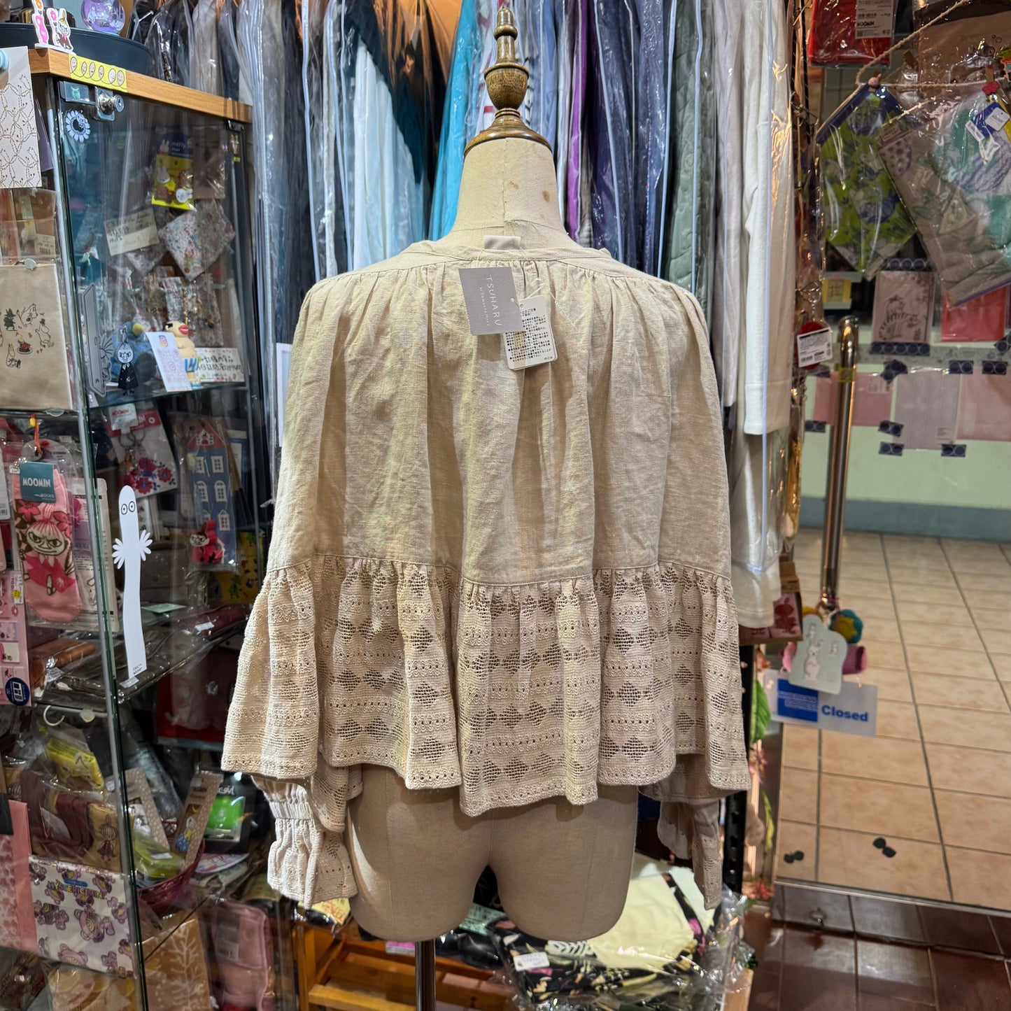 EXTRA20- TSUHARU by SM2 Lace Linen Shirt Top, 2 Colors, made in India