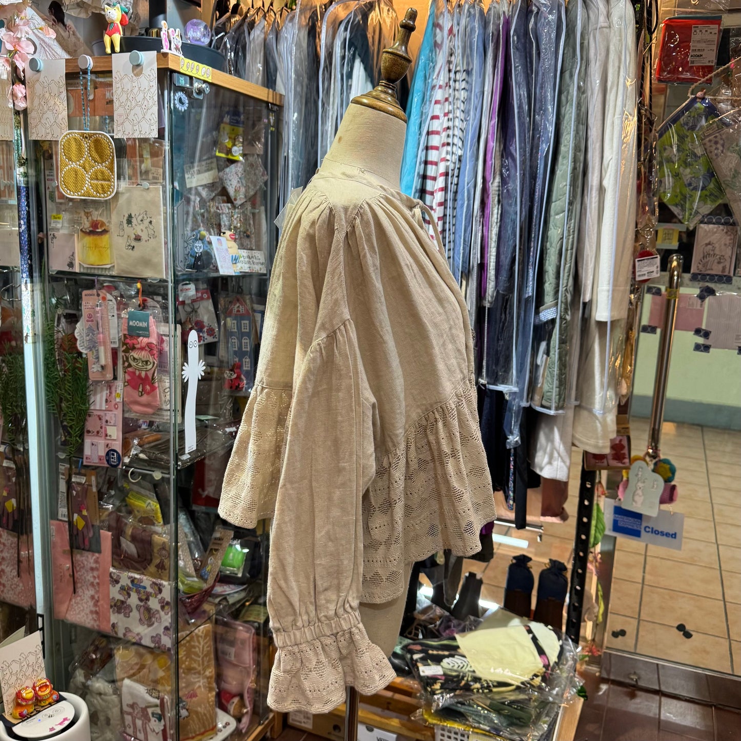 EXTRA20- TSUHARU by SM2 Lace Linen Shirt Top, 2 Colors, made in India