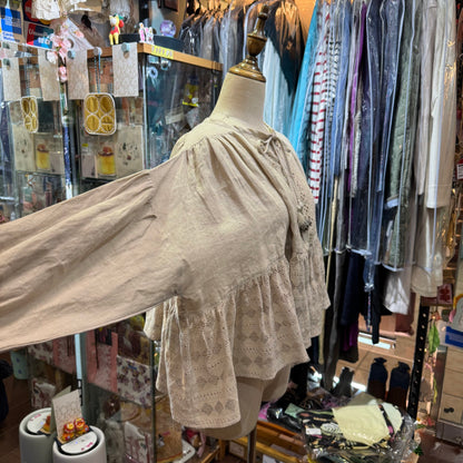 EXTRA30- TSUHARU by SM2 Lace Linen Shirt Top, 2 Colors, made in India