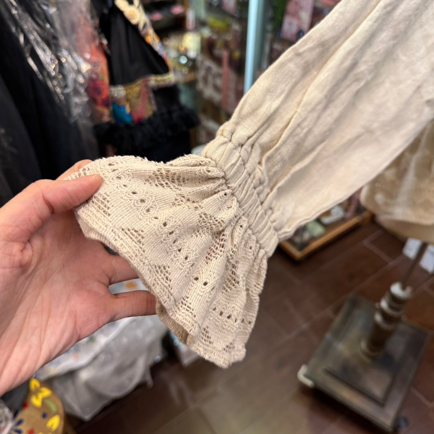 EXTRA20- TSUHARU by SM2 Lace Linen Shirt Top, 2 Colors, made in India