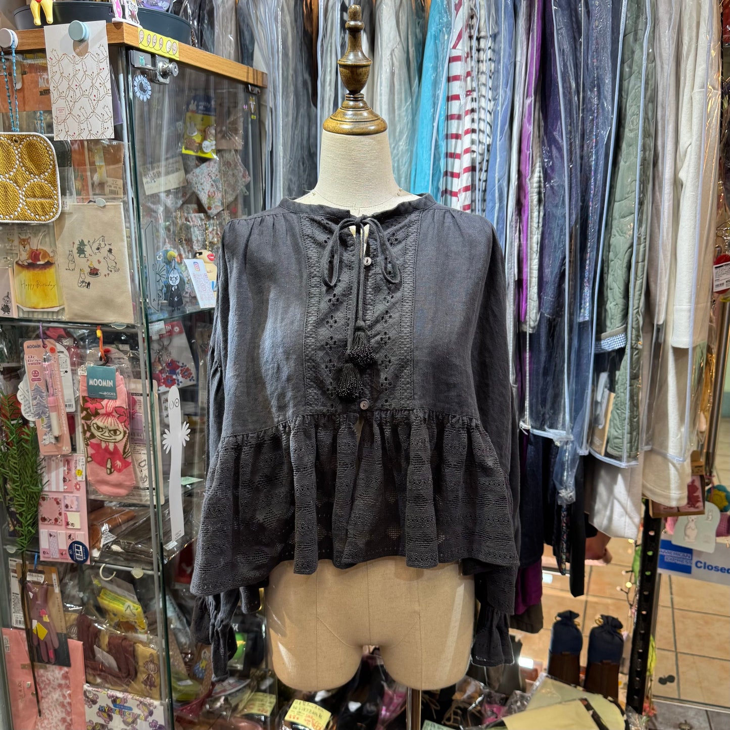EXTRA20- TSUHARU by SM2 Lace Linen Shirt Top, 2 Colors, made in India