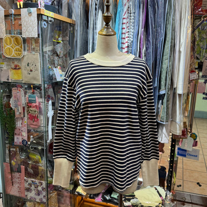 EXTRA30- Diaries Striped Top, 2 Colors, made in Japan