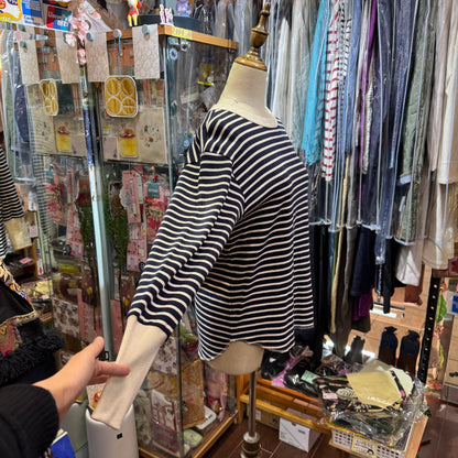 EXTRA30- Diaries Striped Top, 2 Colors, made in Japan