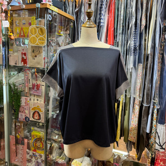 Pont de Chalons Marine Collar Prime Cool Black Top, made in Japan