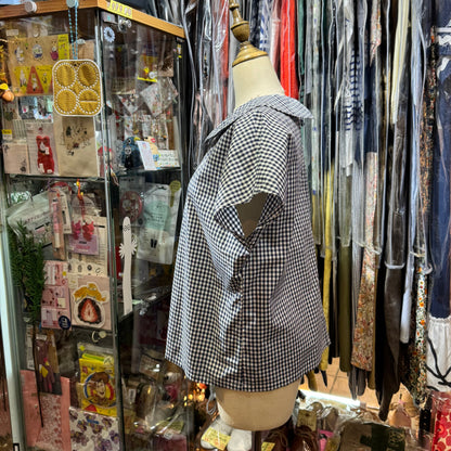Vent d Ouest Checked Top, 2 Colors, made in Japan