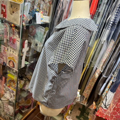 Vent d Ouest Checked Top, 2 Colors, made in Japan