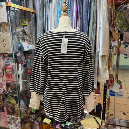 EXTRA30- Diaries Striped Top, 2 Colors, made in Japan