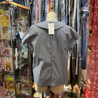 Vent d Ouest Checked Top, 2 Colors, made in Japan
