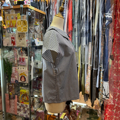 Vent d Ouest Checked Top, 2 Colors, made in Japan