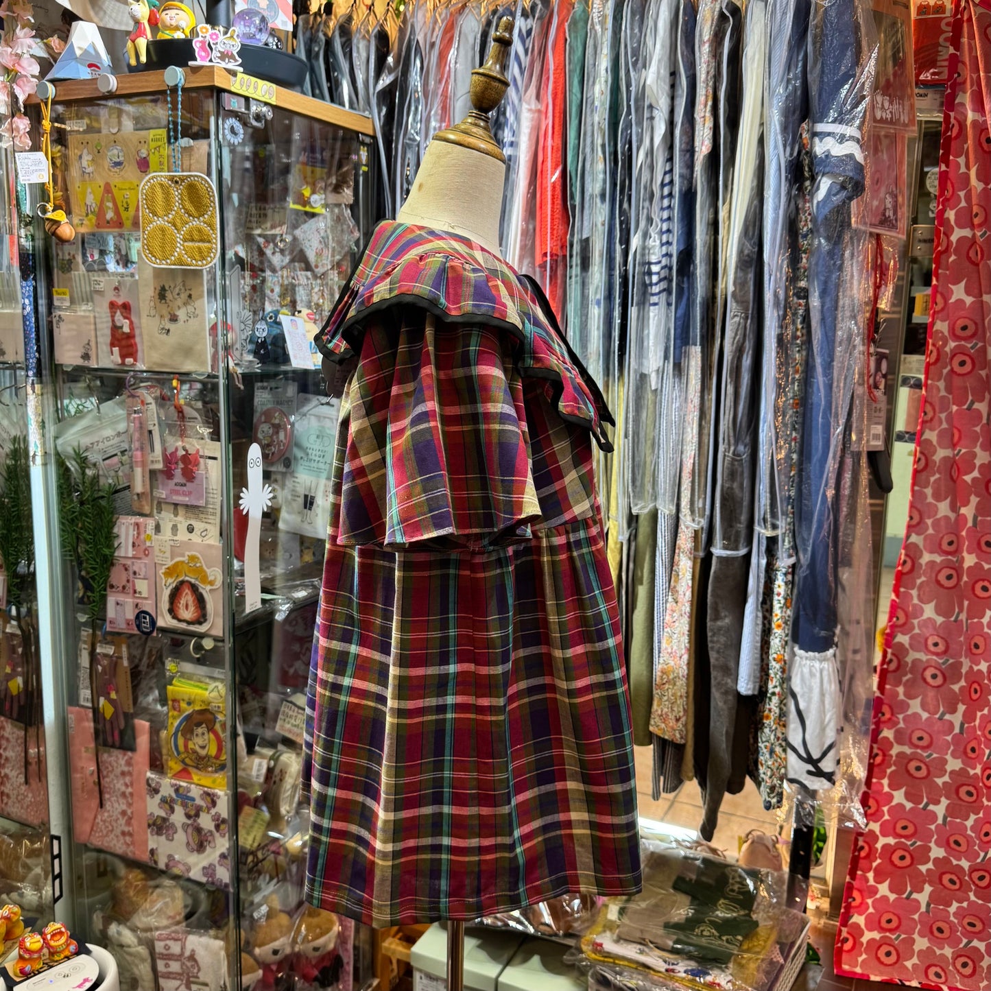Drowse and Yet… Red Checked Top, made in Japan