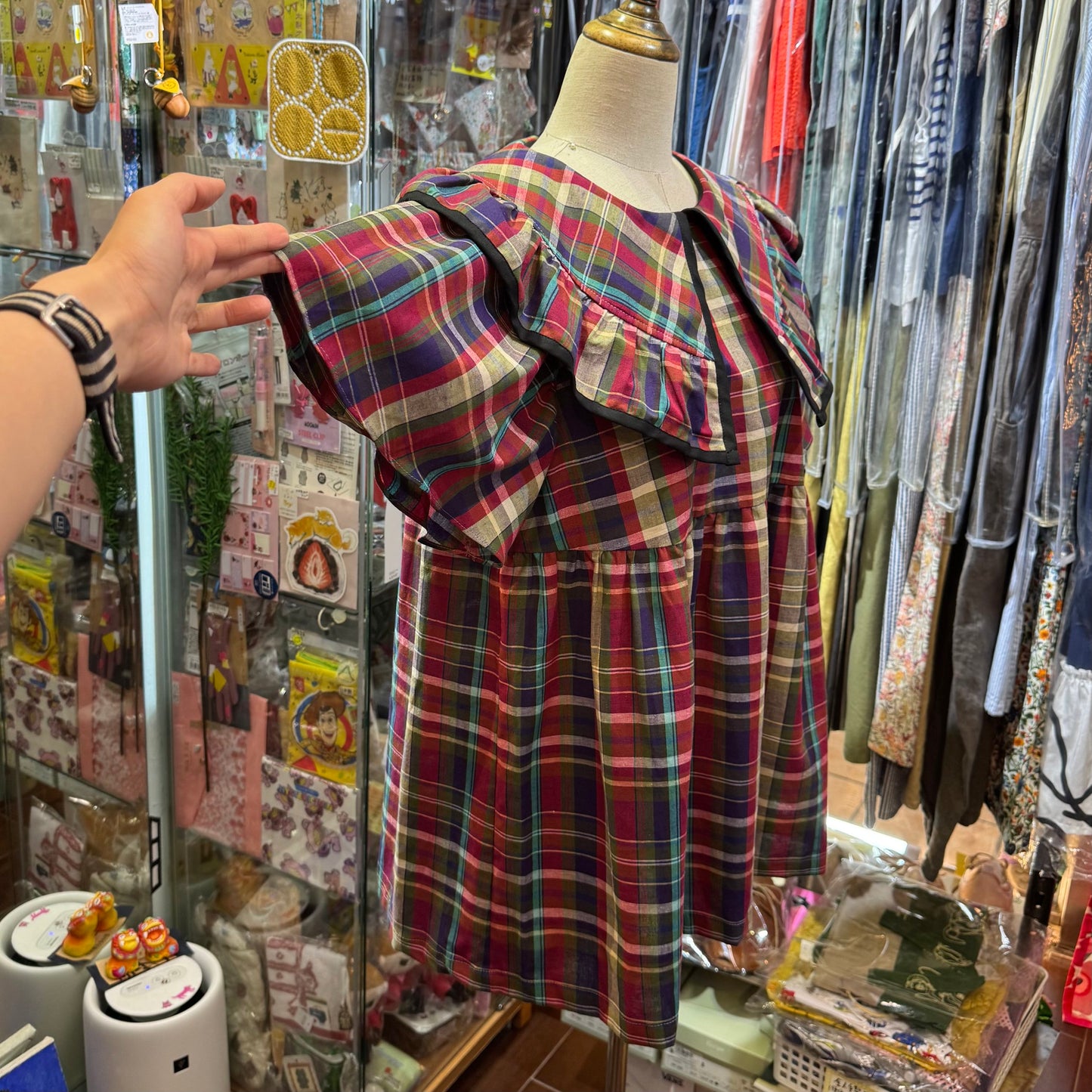 Drowse and Yet… Red Checked Top, made in Japan