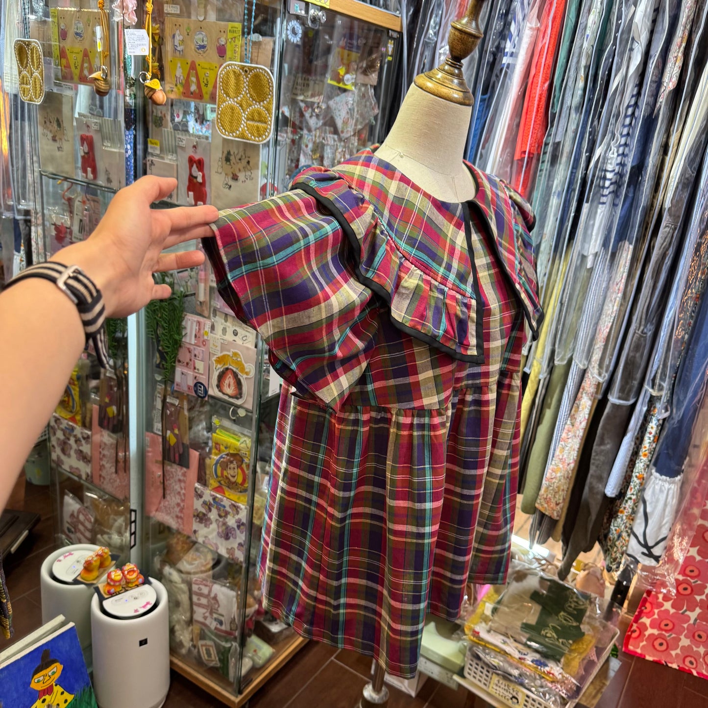 Drowse and Yet… Red Checked Top, made in Japan