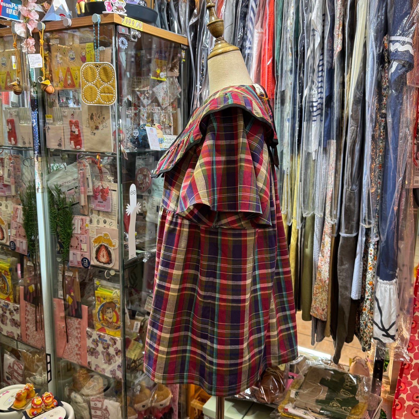 Drowse and Yet… Red Checked Top, made in Japan
