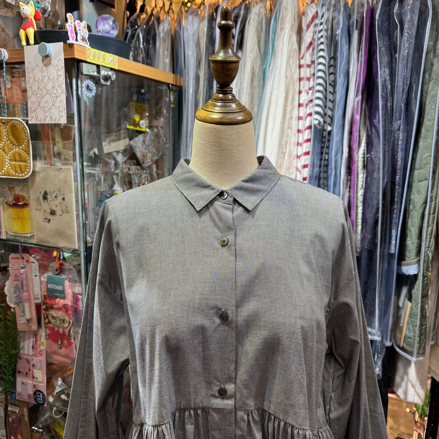 EXTRA20- Mizuiro ind Gathered Waist Shirt, 2 Colors, made in japan