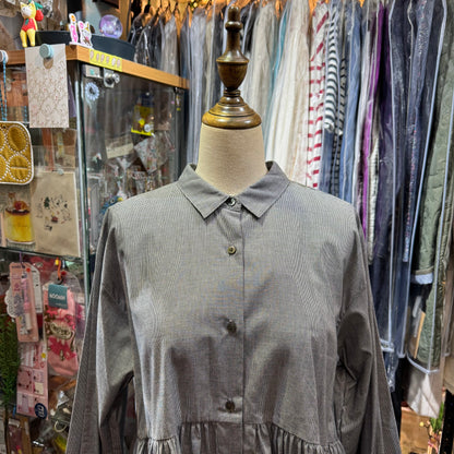 EXTRA30- Mizuiro ind Gathered Waist Shirt, 2 Colors, made in japan