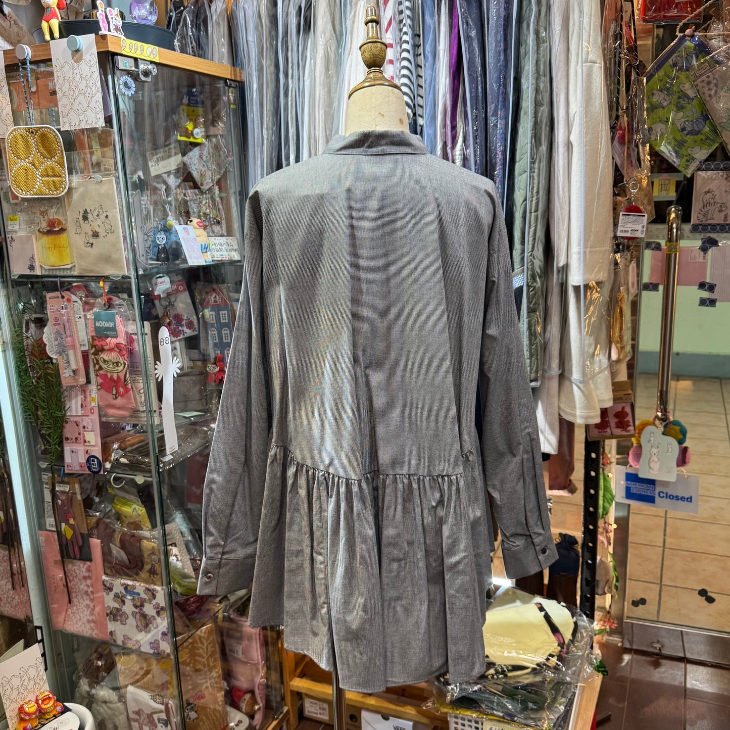 EXTRA20- Mizuiro ind Gathered Waist Shirt, 2 Colors, made in japan