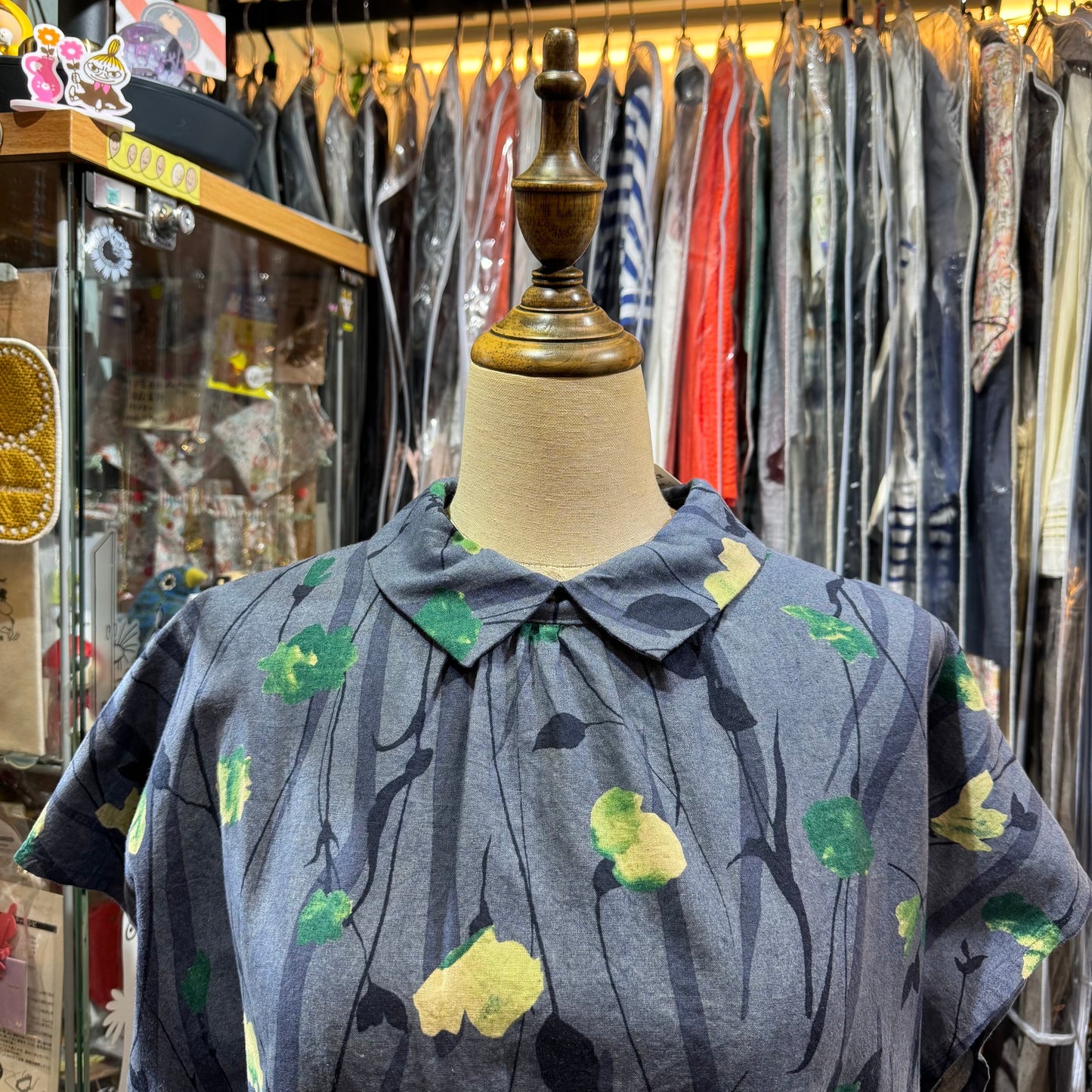 Days Blue Floral Top, made in Japan