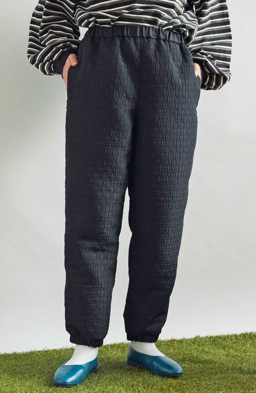 Sale- Buoy Buoy Black Embroidery Pants, made in Japan