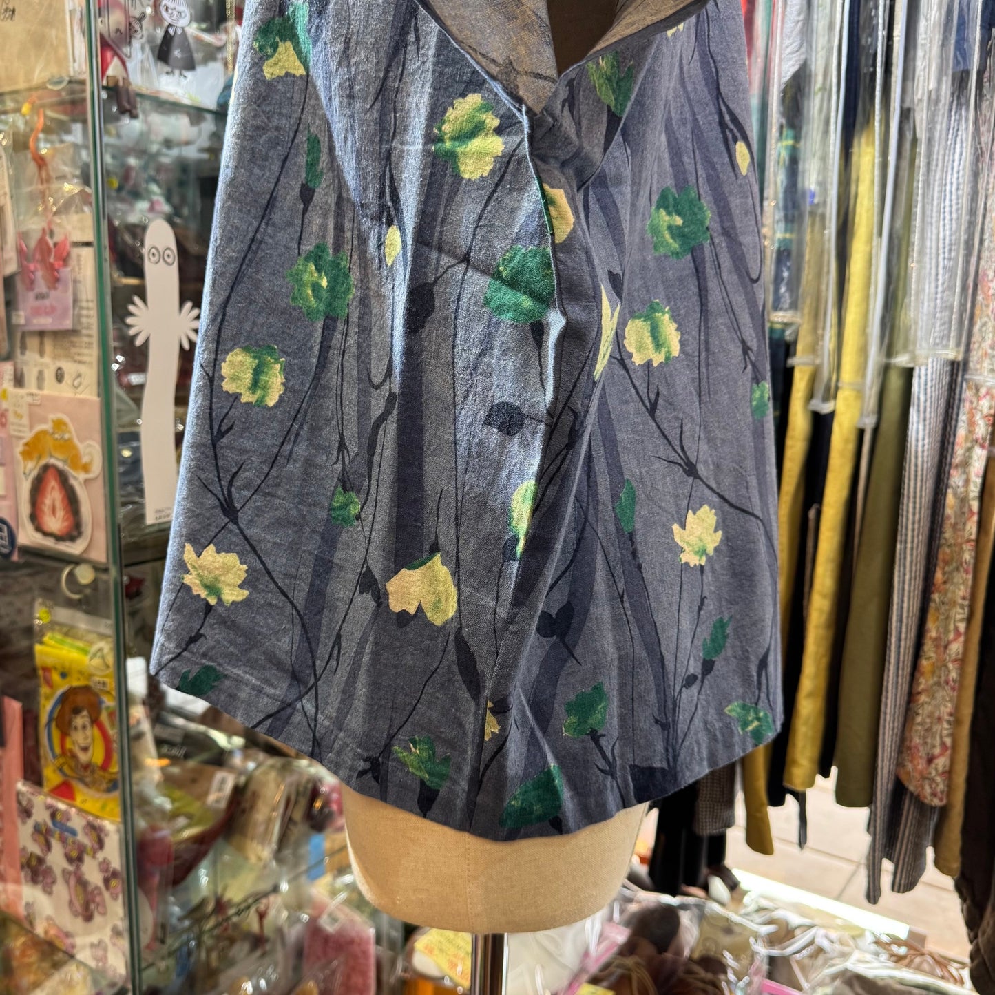 Days Blue Floral Top, made in Japan