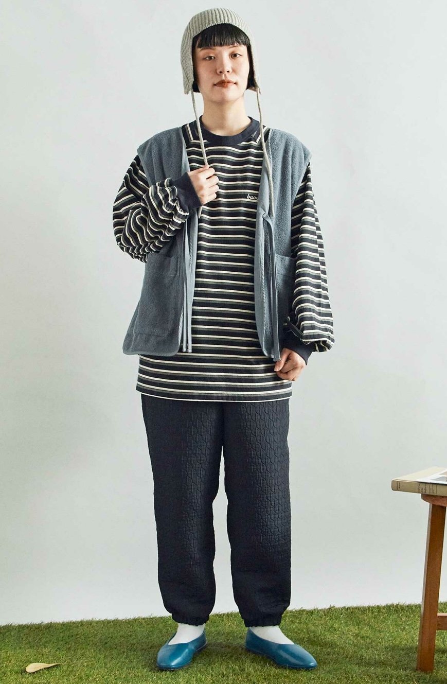 Sale- Buoy Buoy Black Embroidery Pants, made in Japan