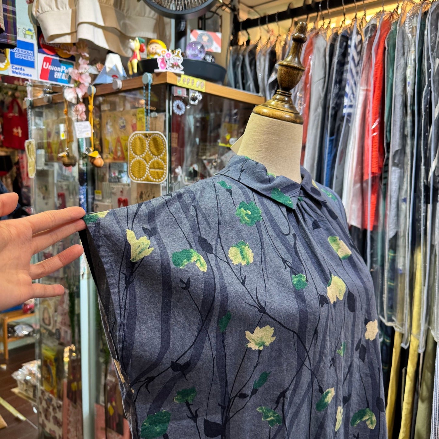 Days Blue Floral Top, made in Japan