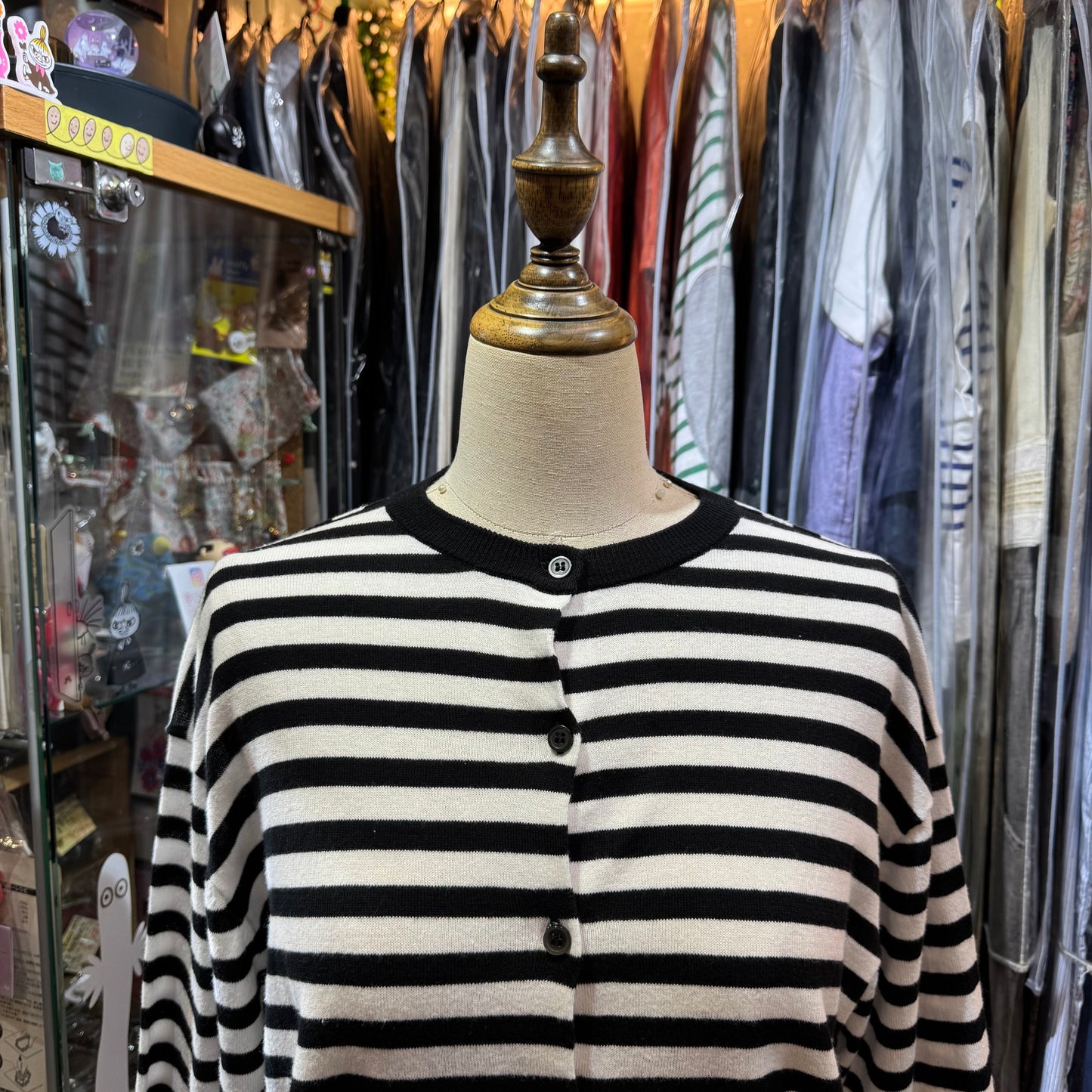 Ichi Striped Cotton Cardigan, 2 Colors