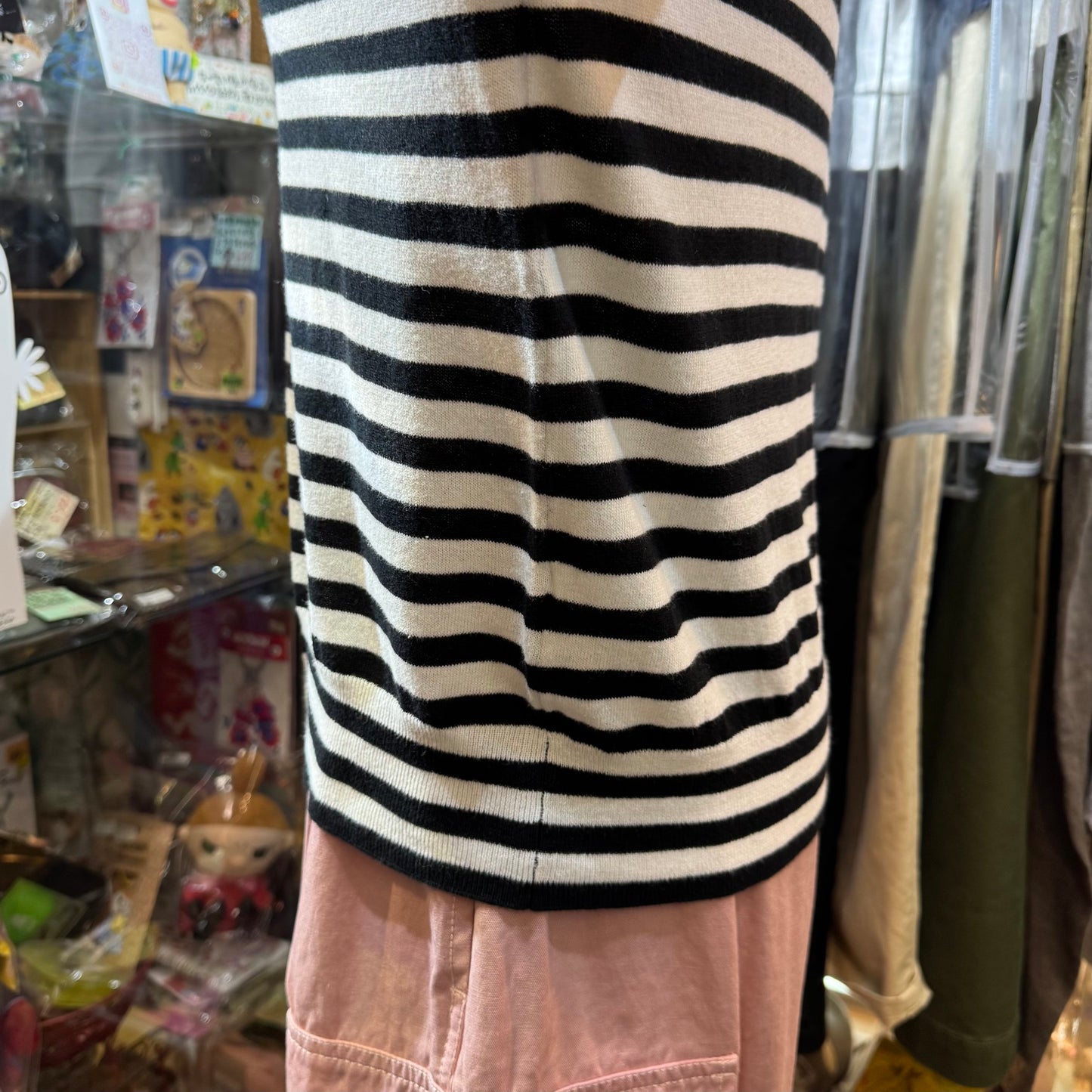 Ichi Striped Cotton Cardigan, 2 Colors