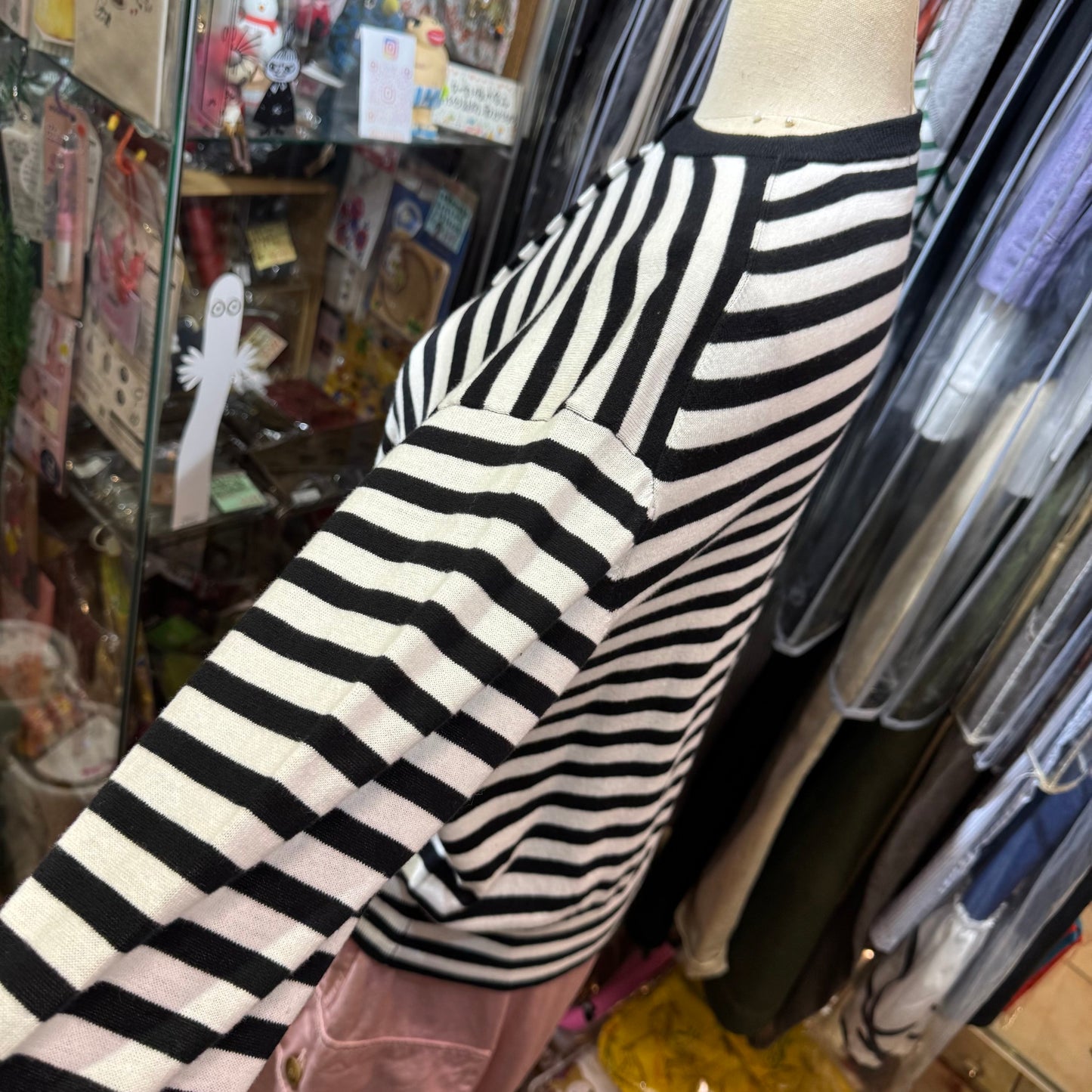 Ichi Striped Cotton Cardigan, 2 Colors