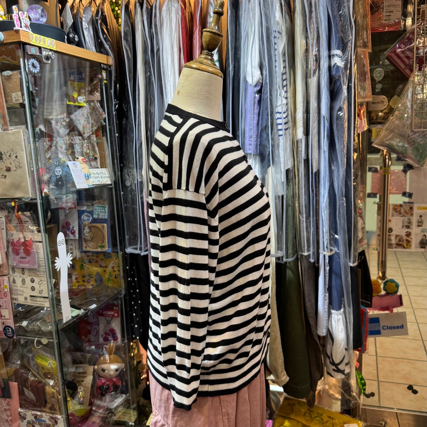 Ichi Striped Cotton Cardigan, 2 Colors
