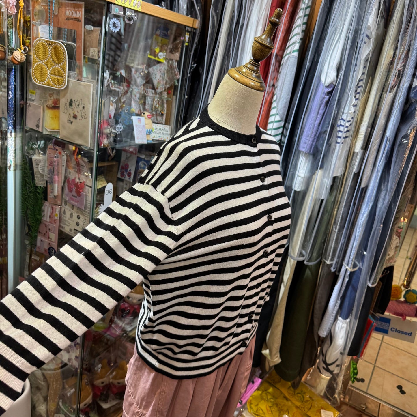 Ichi Striped Cotton Cardigan, 2 Colors