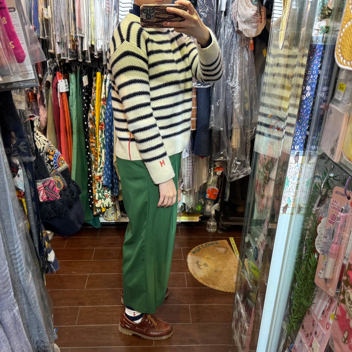 EXTRA20- Vent d Ouest Green Pants, size 40, made in Japan