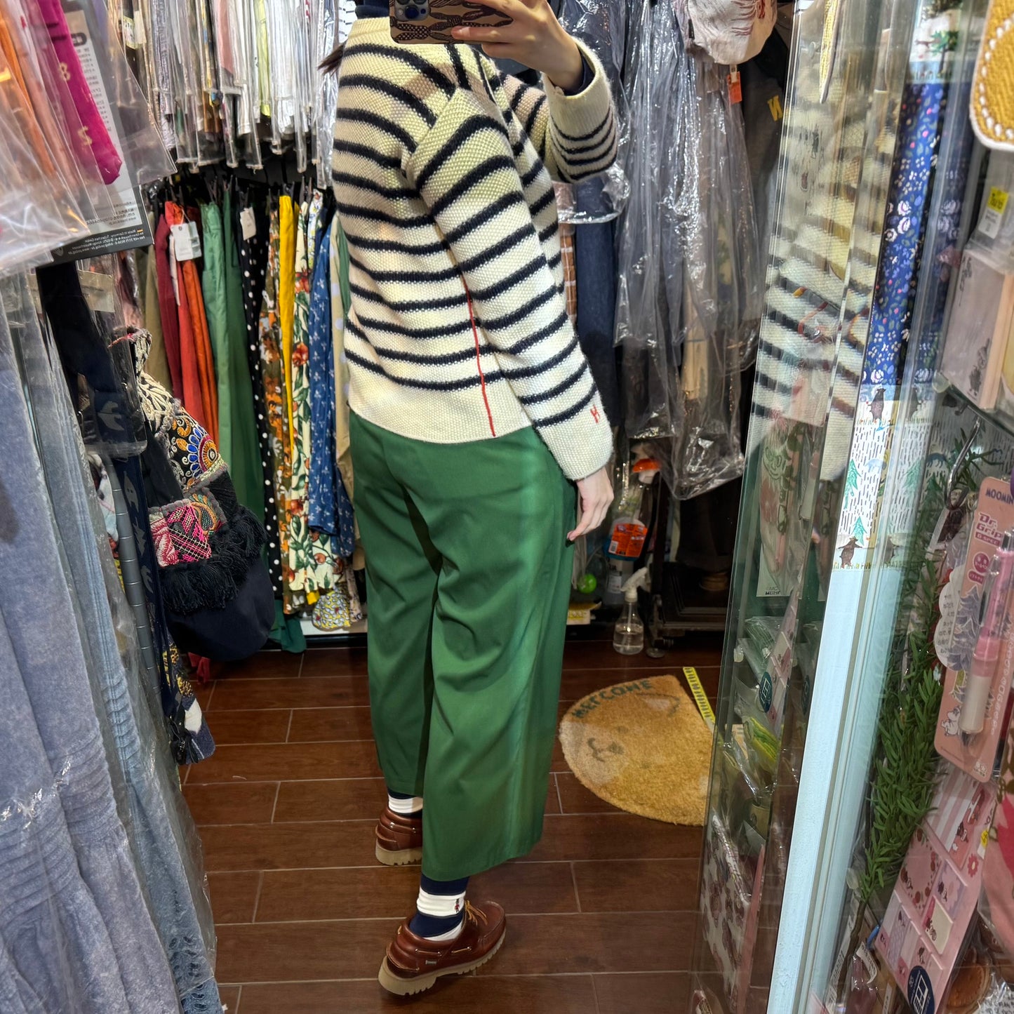 EXTRA20- Vent d Ouest Green Pants, size 40, made in Japan