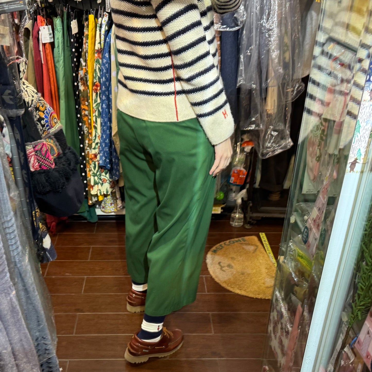 EXTRA20- Vent d Ouest Green Pants, size 40, made in Japan