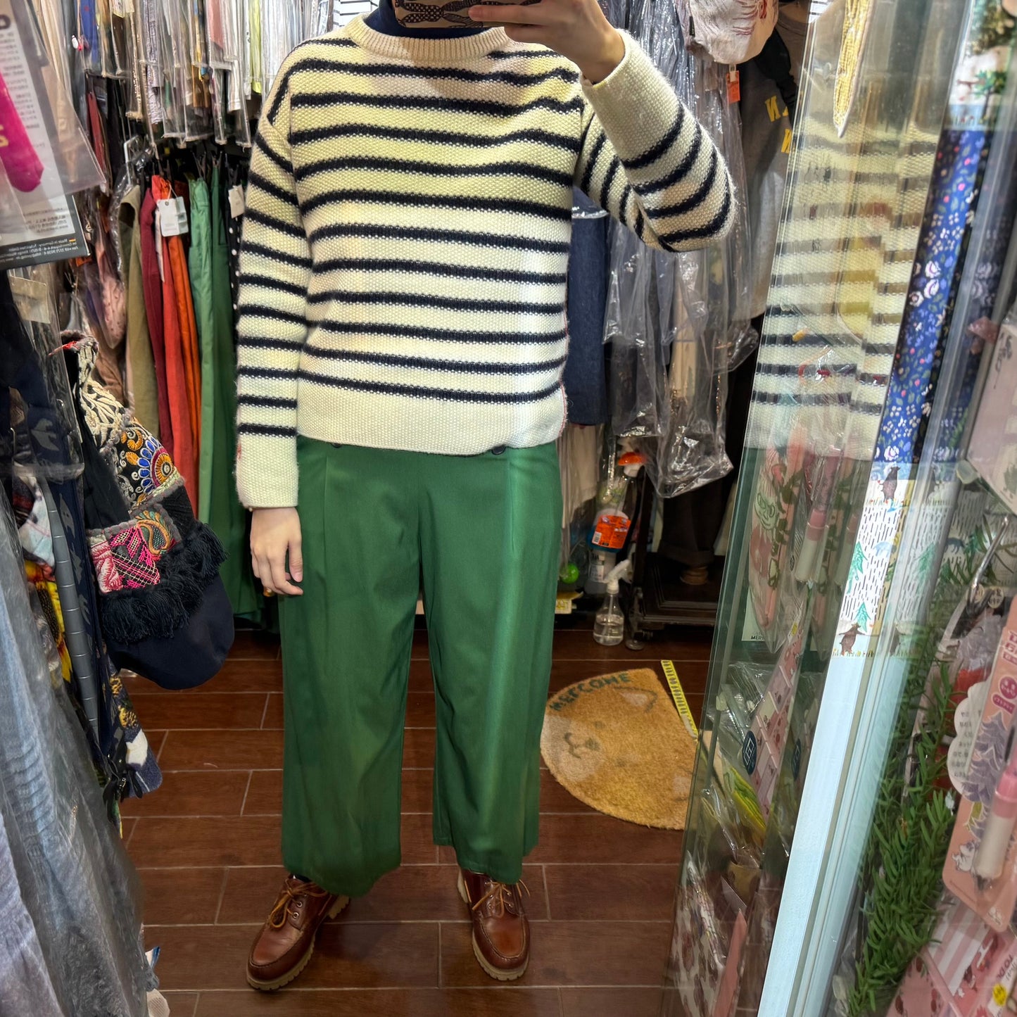 EXTRA20- Vent d Ouest Green Pants, size 40, made in Japan