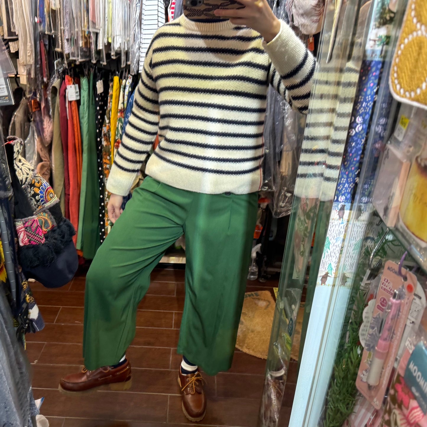 EXTRA20- Vent d Ouest Green Pants, size 40, made in Japan
