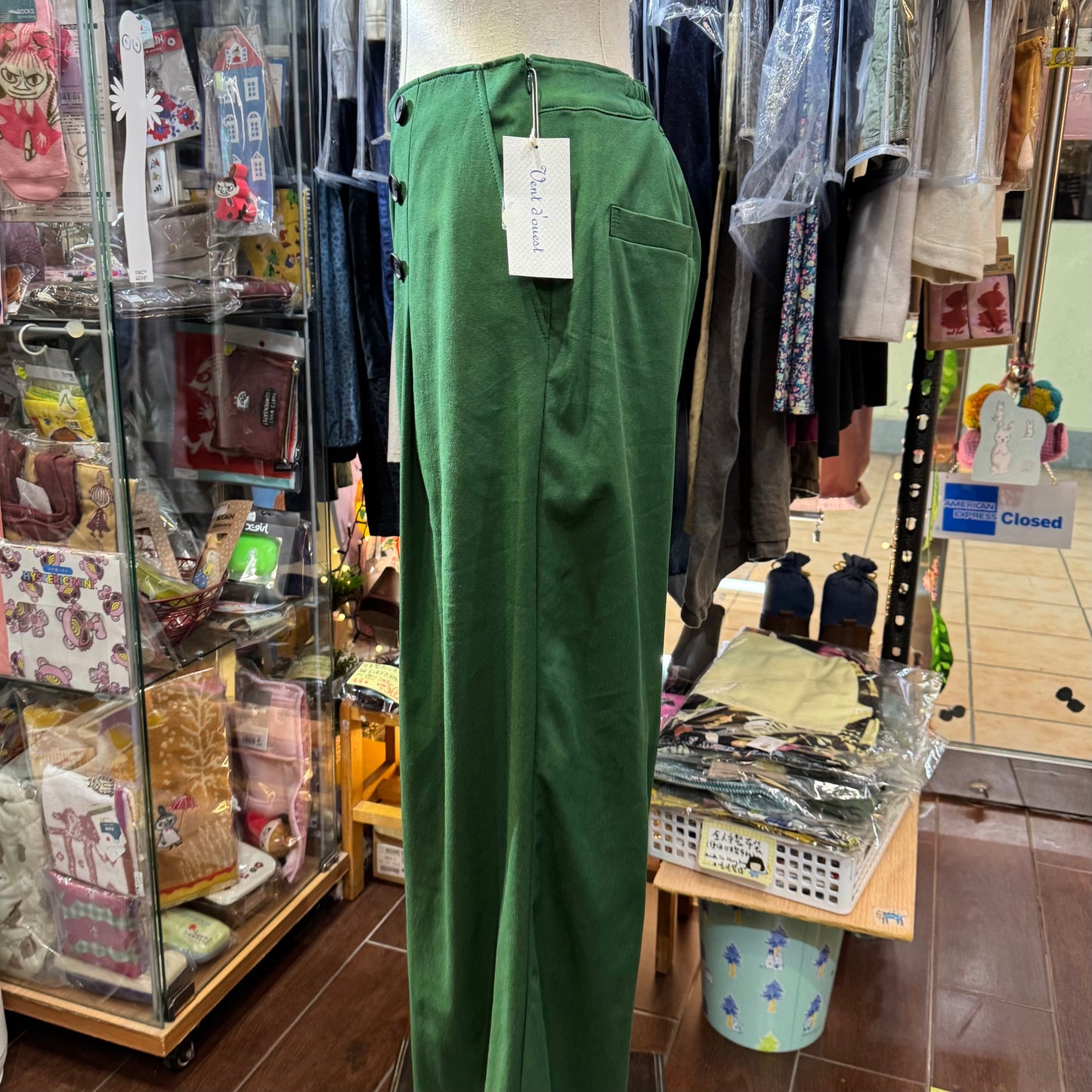 EXTRA20- Vent d Ouest Green Pants, size 40, made in Japan
