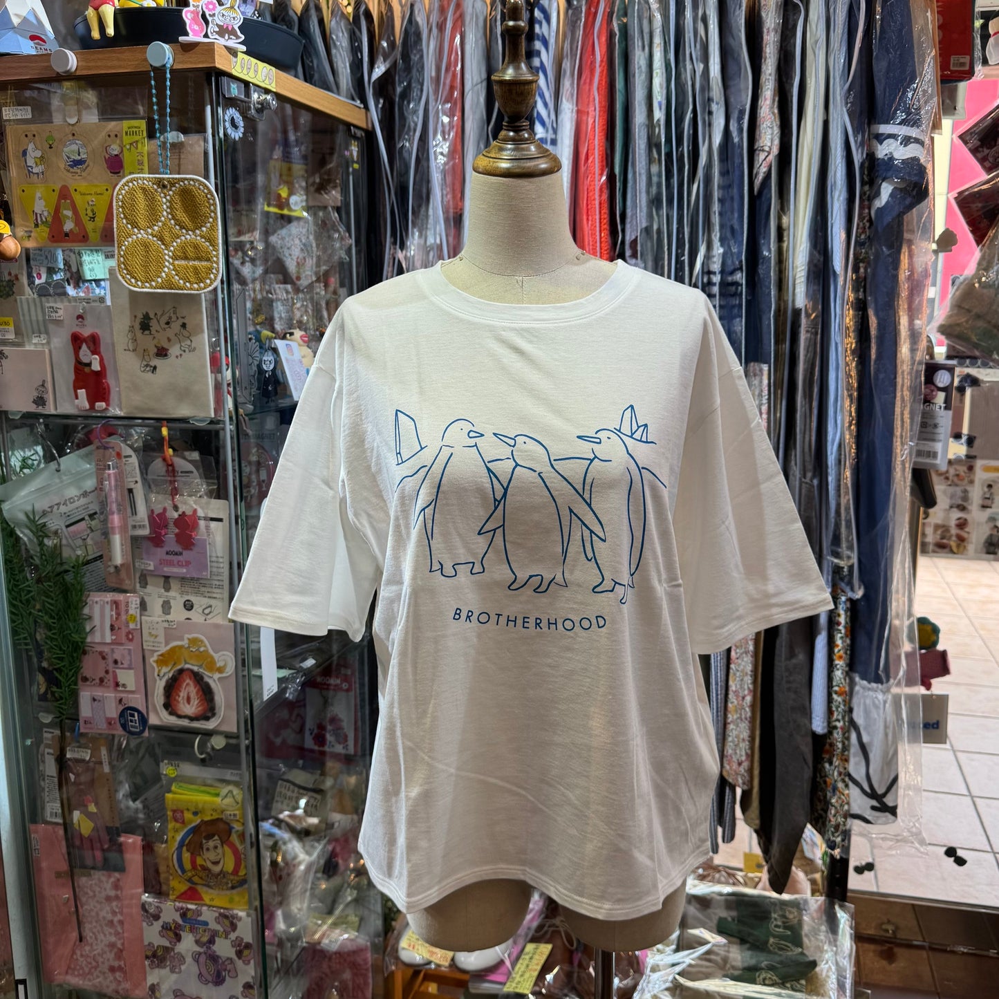 Nachukara Penguins T-shirt, 3 Colors, made in Japan