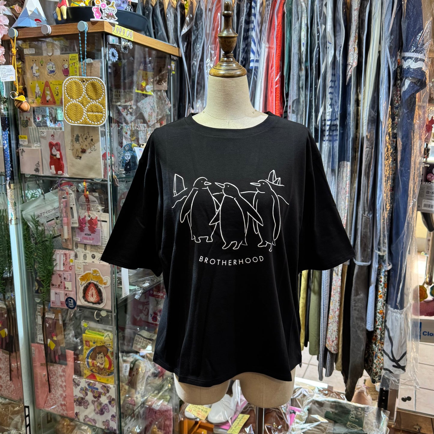 Nachukara Penguins T-shirt, 3 Colors, made in Japan