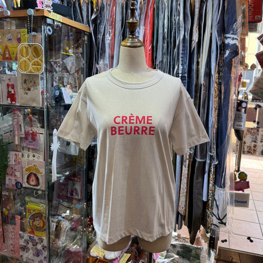 Nouvelles du Paradis Crème Beurre T-shirt, 2 Colors, made in Japan