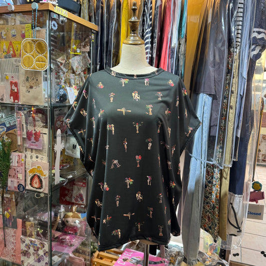 Bedsidedrama Prints Top, size 1, made in Japan