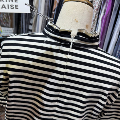 Sale- La Marine Française Striped Frill Collar Top