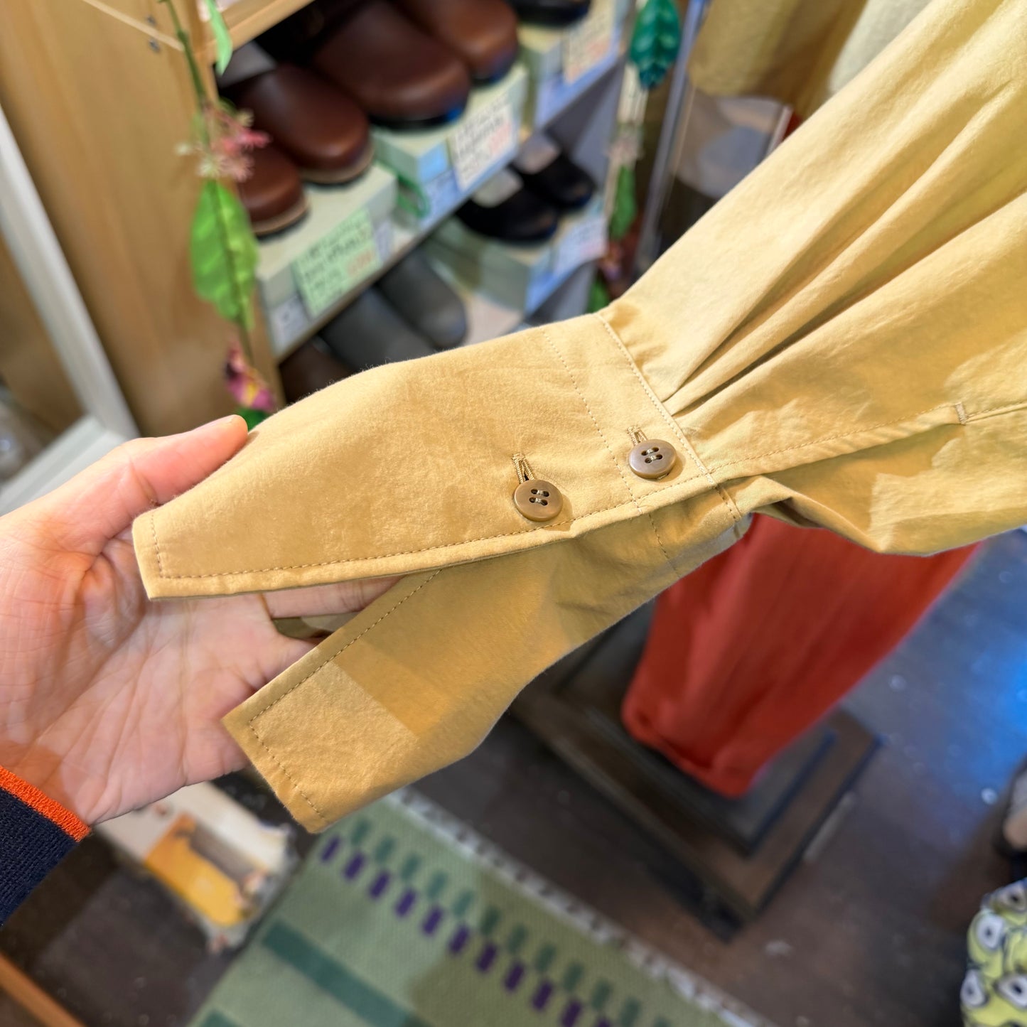 Liyoca Beige Shirt, made in Japan
