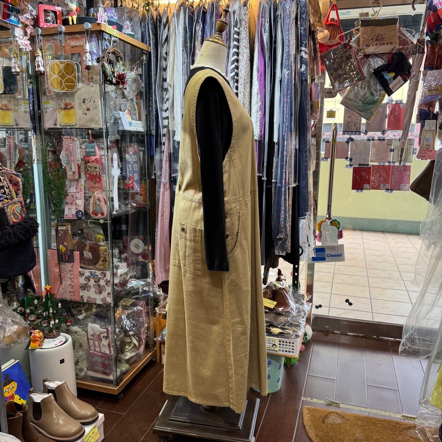 Tumugu Beige 2Way Dress, made in Japan