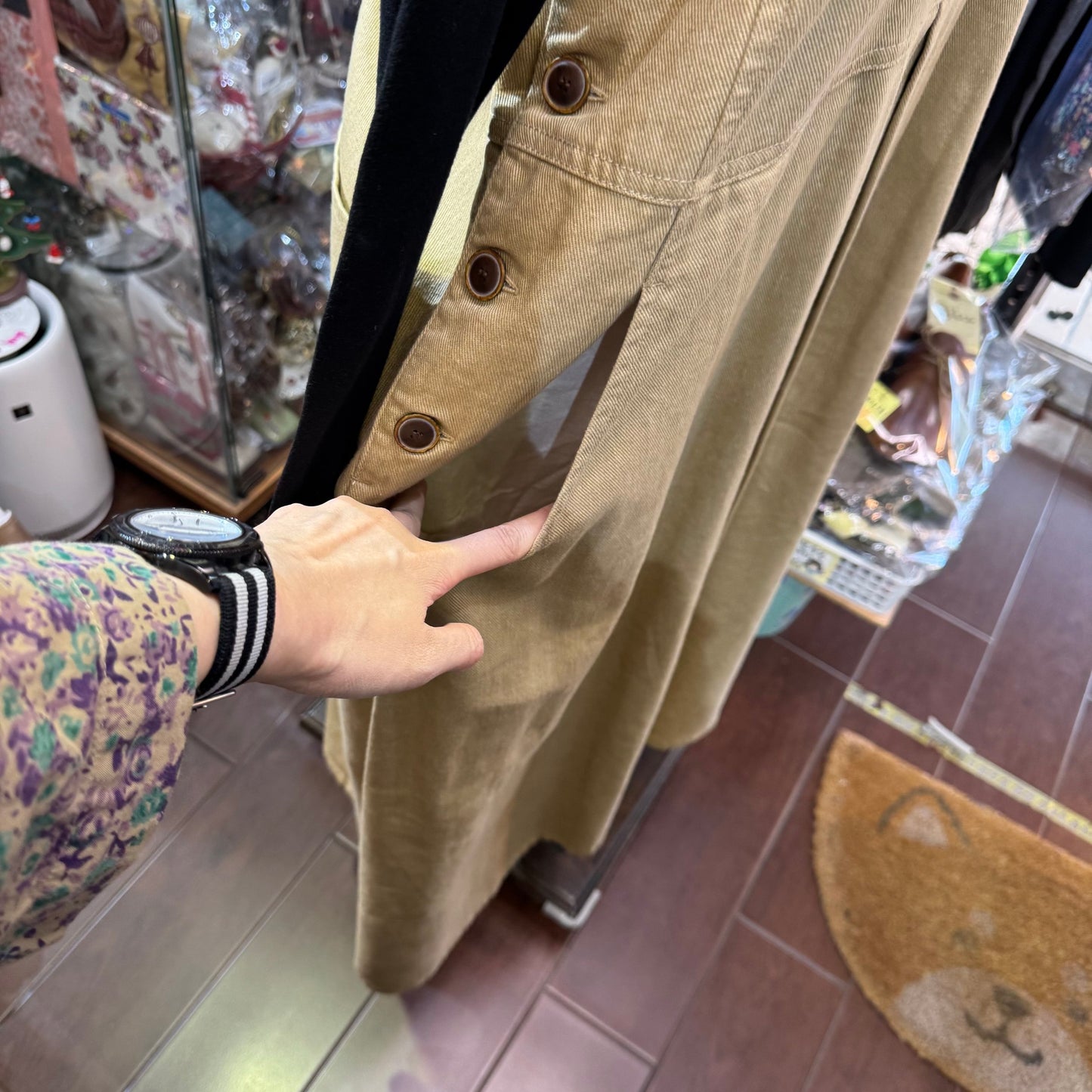 Tumugu Beige 2Way Dress, made in Japan