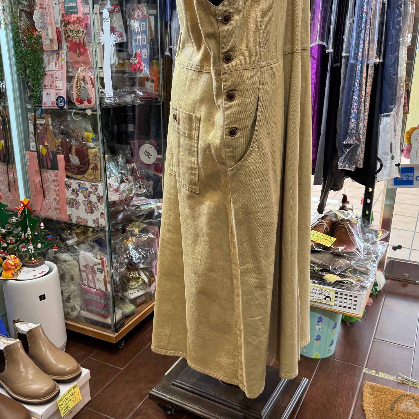 Tumugu Beige 2Way Dress, made in Japan