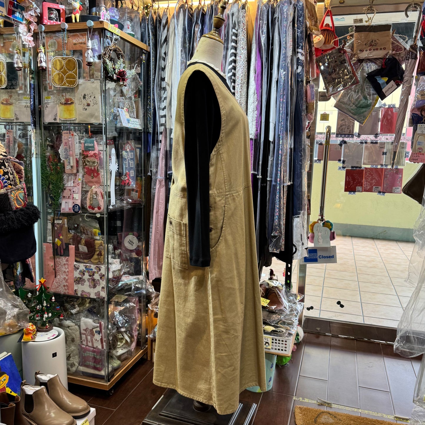 Tumugu Beige 2Way Dress, made in Japan