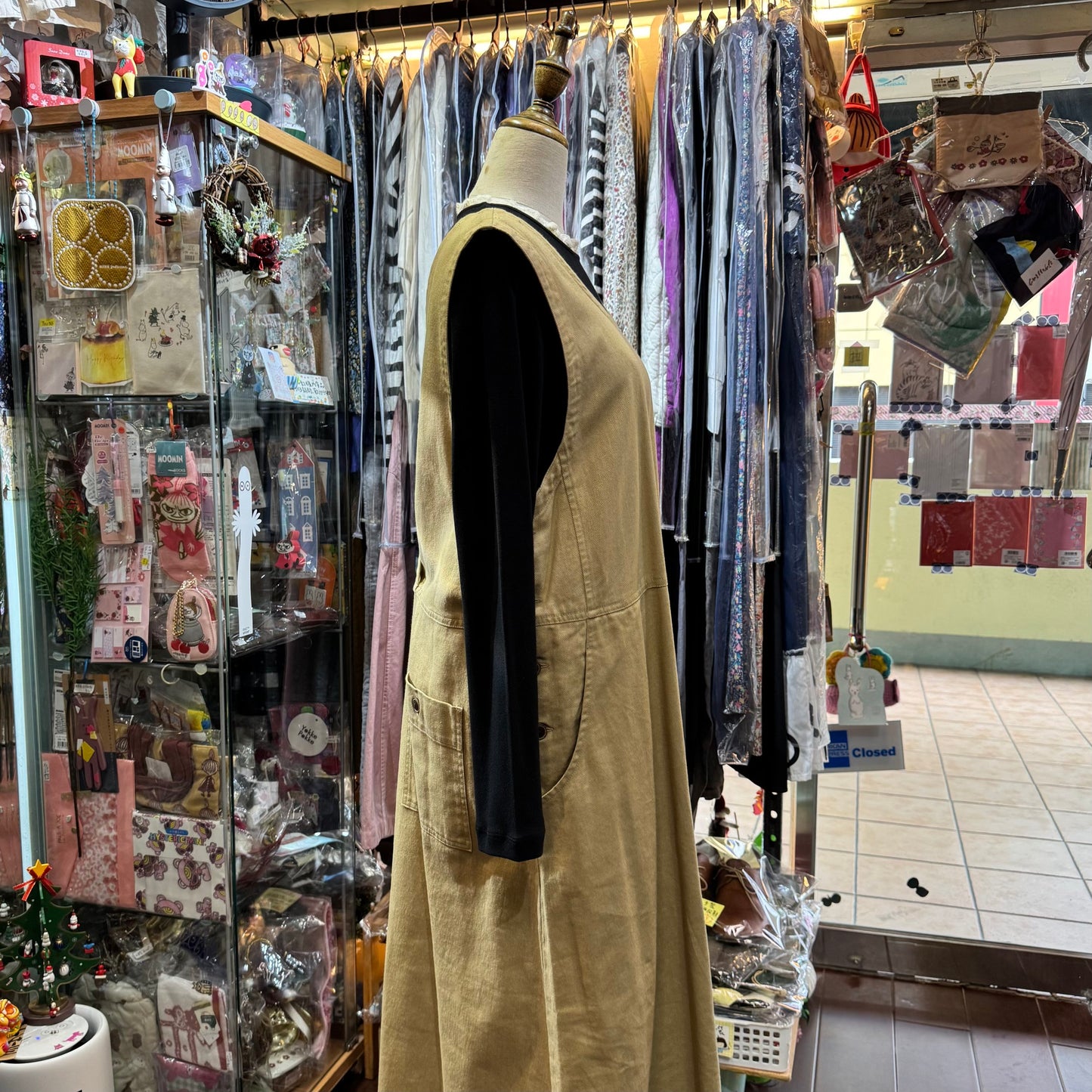 Tumugu Beige 2Way Dress, made in Japan